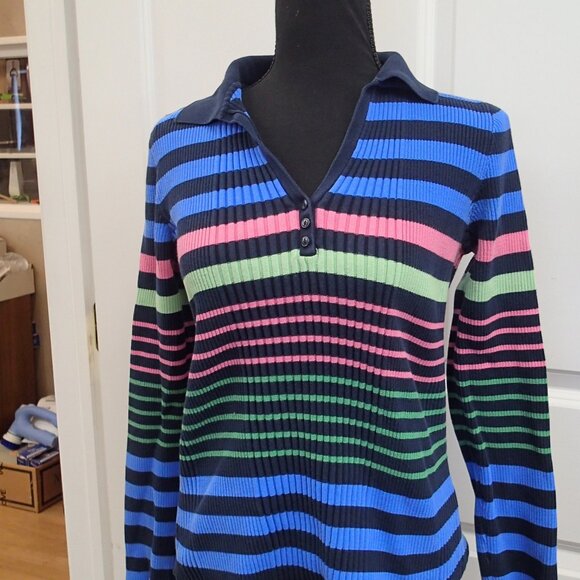 Jones New York Womens Medium Stripped Sweater - Picture 1 of 5